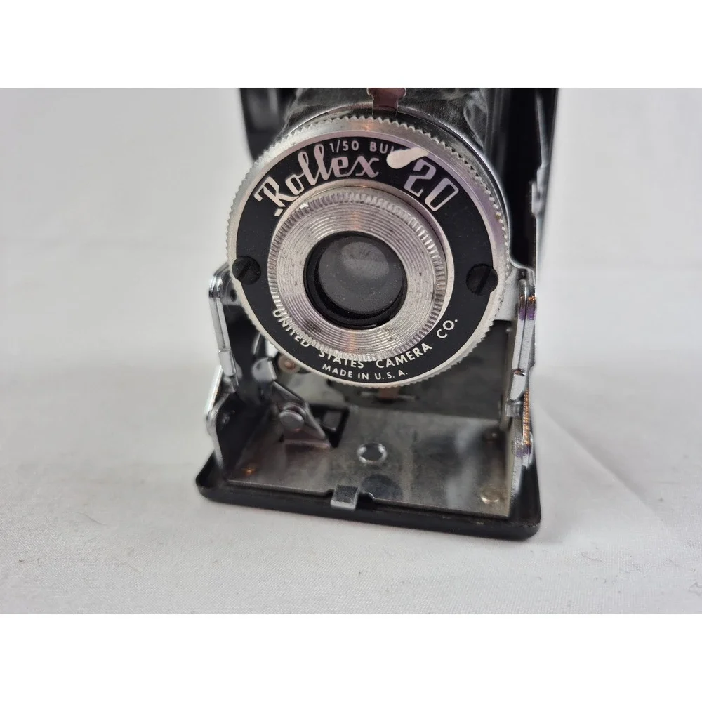 Rollex 20 Vintage Folding Bellows Camera USA Made With Rohlik Leather Case Gift